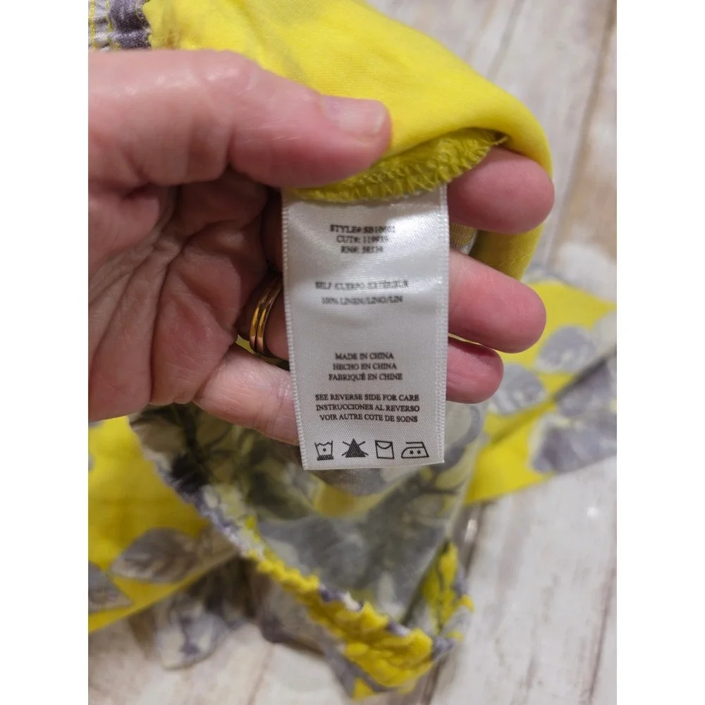 Kut‎ from the Kloth Womens Linen Floral Shorts Bundle Yellow Pink Size 6